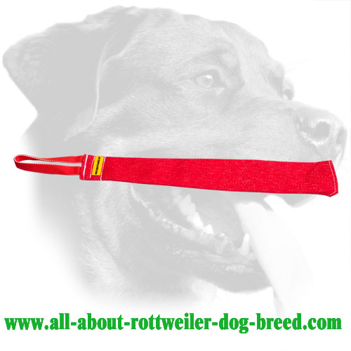 Rottweiler Bite Rag Made of French Linen with Comfortable handle
