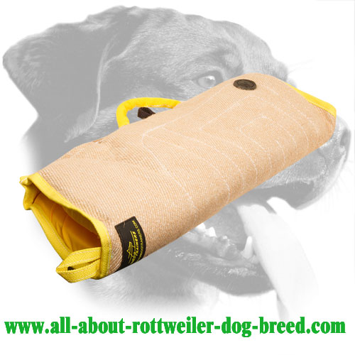 Jute Rottweiler Bite Sleeve Equipped with Padded Handle