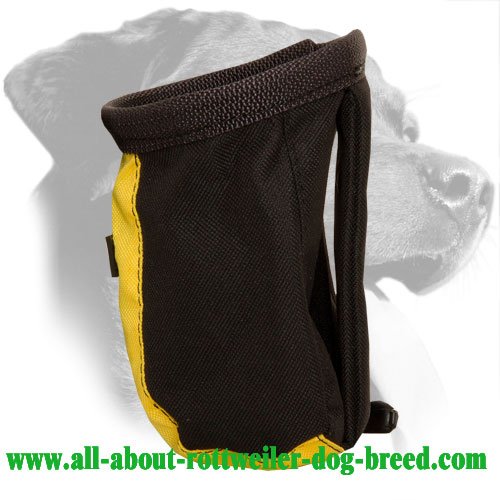 Nylon Rottweiler Treat Bag Equipped with Belt Clip