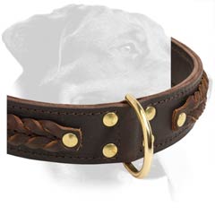 Non-toxic Rottweiler Leather Collar