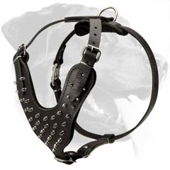 Extra Strong Rottweiler Dog Leather Harness