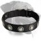 Rottweiler Nylon Collar with Silver Circles