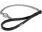 Chain Dog Leash - 26 inches with Leather Handle