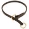 Silent Leather Training Choke Collar for Rottweiler