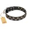 'Romantic Breeze' FDT Artisan Leather Rottweiler Collar with Sparkling