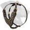Fashion Walking Leather Dog Harness Studded with Half-Spheres for Rottweiler