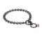 "Fur Protector" Black Stainless Steel Rottweiler Choke Collar - 1/6 inch (4 mm) wire diameter