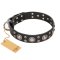 FDT Artisan 'Vintage Necklace' Studded Leather Rottweiler Dog Collar - 1 1/2 inch (40mm) wide
