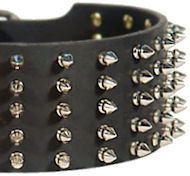 Top Quality Spiked Leather Collar for Rottweiler