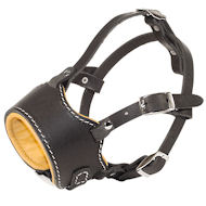Stop Barking Leather Muzzle for Rottweiler