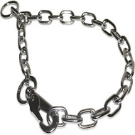 Herm Sprenger Fur Saver Collar/Chrome-Plated Choke Chain Collar - 1/10 inch (3 mm) Link Diameter