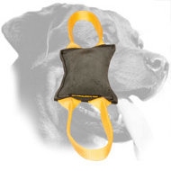 'Firm Bite' Leather Rottweiler Bite Tug with Two Handles 'Firm Bite' Leather Rottweiler Bite Tug with Two Handles