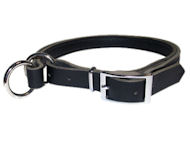 Adjustable Leather Slip Collar with Nickel Hardware Adjustable Leather Slip Collar with Nickel Hardware