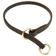 Silent Leather Training Choke Collar for Rottweiler Silent Leather Training Choke Collar for Rottweiler