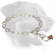 Rottweiler Choke Collar for Pulling Problems Correction - 1/9 inch (3 mm) Link Diameter Rottweiler Choke Collar for Pulling Problems Correction - 1/9 inch (3 mm) Link Diameter