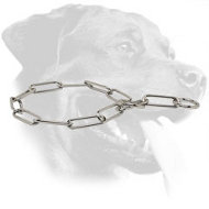 Chrome Plated Rottweiler Choke Collar, 1/6 inch (4.0 mm) Link Diameter Chrome Plated Rottweiler Choke Collar, 1/6 inch (4.0 mm) Link Diameter