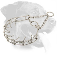 Chrome Plated Steel Rottweiler Pinch Collar, 1/10 inch (2.3 mm) Prong Diameter Chrome Plated Steel Rottweiler Pinch Collar, 1/10 inch (2.3 mm) Prong Diameter