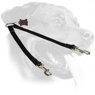 Nylon Rottweiler Coupler with Nickel Plated Snap Hooks Nylon Rottweiler Coupler with Nickel Plated Snap Hooks