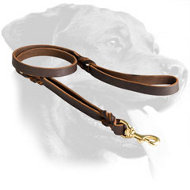 Braided Leather Rottweiler Leash with Double Handle Braided Leather Rottweiler Leash with Double Handle