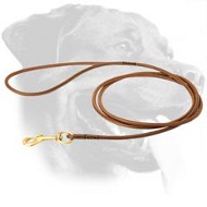 Handcrafted Round Leather Rottweiler Leash for Dog Shows Handcrafted Round Leather Rottweiler Leash for Dog Shows