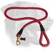 Nylon Cord Rottweiler Leash with Brass Hardware Nylon Cord Rottweiler Leash with Brass Hardware