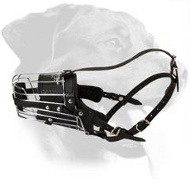 'No Mash' Super Comfortable Metal Basket Dog Muzzle for Rottweiler