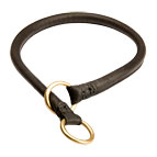 Rottweiler Leather Choke Collar for Training Sessions
