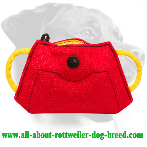 French Linen Rottweiler Bite Developer with Two Stitched Nylon Handles
