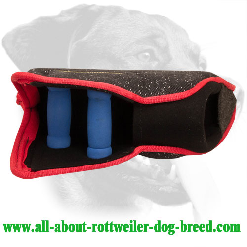 French Linen Rottweiler Bite Developer Equipped with Two Padded Handles