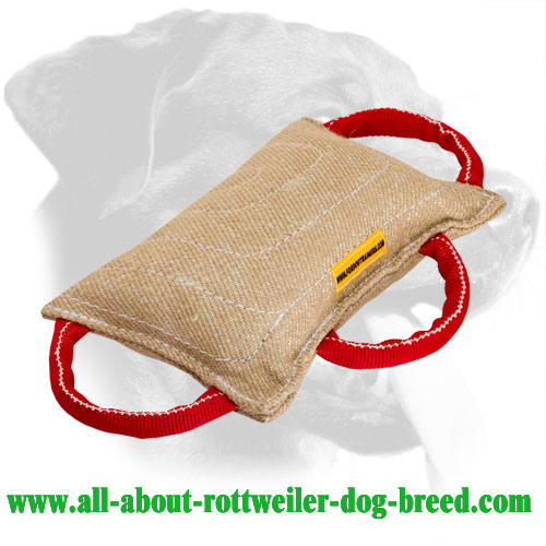 Jute Rottweiler Bite Pad Staffed with Safe Filling