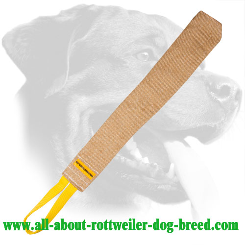 Jute Rottweiler Bite Rag Equipped with One Handle