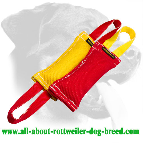 French Linen Rottweiler Bite Set with Hypoallergenic Filling