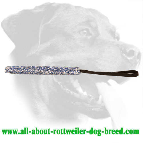 Retrieve Item French Linen Rottweiler Bite Tug