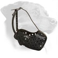 Extra Strong Training Leather Muzzle for Rottweiler