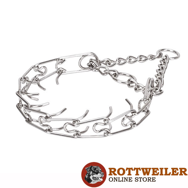 Medium canines prong collar with stainless steel removable prongs