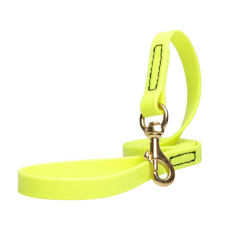 Yellow Waterproof Rottweiler Leash Made of Biothane - Click Image to Close