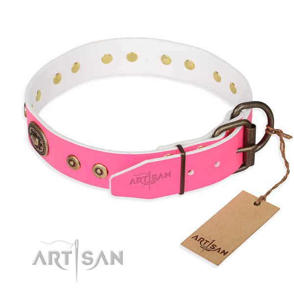 Durable leather collar for your favourite canine