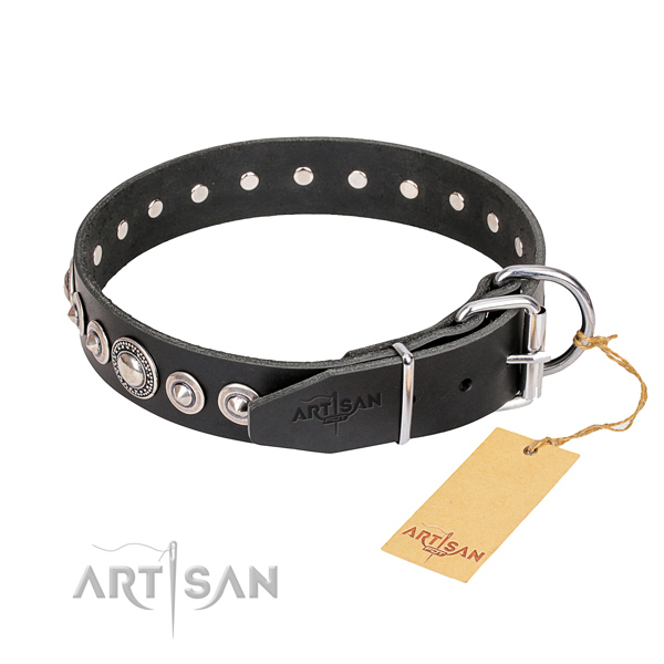 Wear-proof leather collar for your gorgeous dog