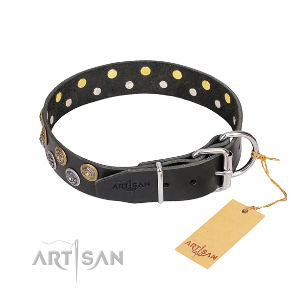 Wear-proof leather collar for your beloved dog