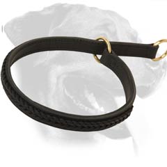 Rottweiler Choke Leather Dog Collar