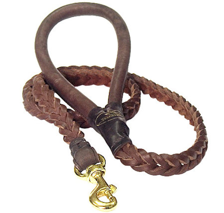 Braided Leather Dog 【Leash】 4 foot-Braided Lead Rottweiler : Rottweiler  Breed: Dog Harnesses, Muzzles, Collars, Leashes, Bite Sleeves, Training  Equipment