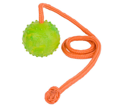 K9 Ball with Rope-Activity Dog Toy for Rottweiler