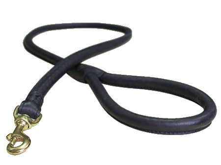 Leather Latigo Round Lead for Rottweiler