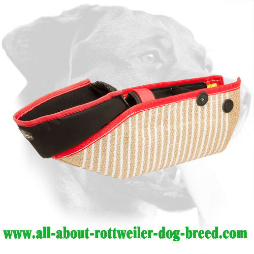 Jute Rottweiler Bite Sleeve with Internal Handles