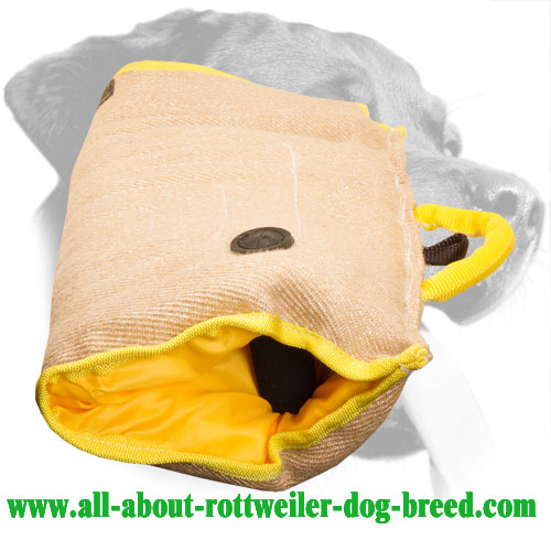 Jute Rottweiler Bite Sleeve with Inner Padded Handle
