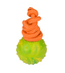 Rubber Rottweiler Training Ball on a Long Rope - Medium