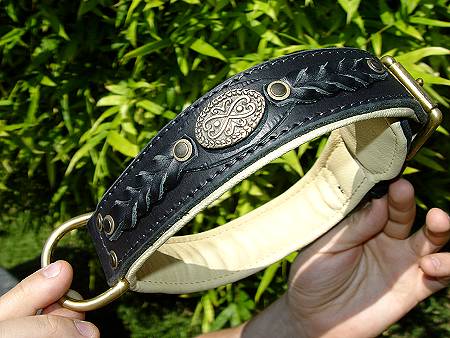 best custom leather dog collar for Rottweilers