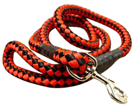 5 foot Round Nylon Leash With Brass Snap for Rottweiler