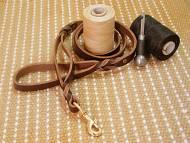 Leather Dog Leash With Extra Handle-3/4 inch on 5 foot DOG LEASH Leather Dog Leash With Extra Handle-3/4 inch on 5 foot DOG LEASH