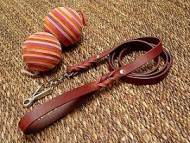 Practicable Leather Leash with Braided Decoration Practicable Leather Leash with Braided Decoration
